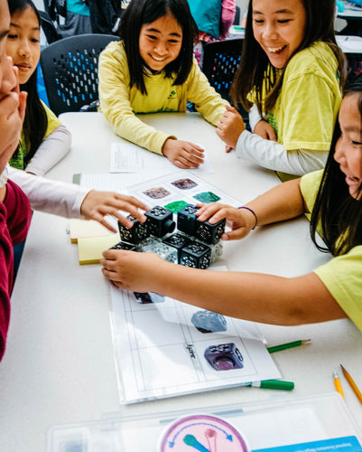 Girl Scout Juniors participating in the Robo-Designers program.